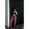 Soft Modal High-Waist Straight Leg Yoga Pants Women Comfortable Loose Fit Sweat Absorbent Athletic Trousers