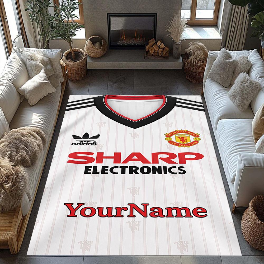 Manchester Customizable Name Floor Rug Office Rug Design for Hallway Decorate room Dining Room Kitchen Anti-slip Rug Office home decor