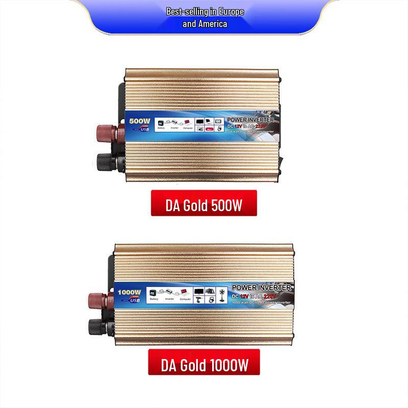 Smart Car Power Inverter 12V/24V to 220V, 500W/1000W/2000W, with USB Port
