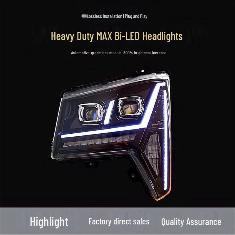 Adaptable Sinotruk Howo MAX Original LED Dual-Lens Headlight Assembly Standard