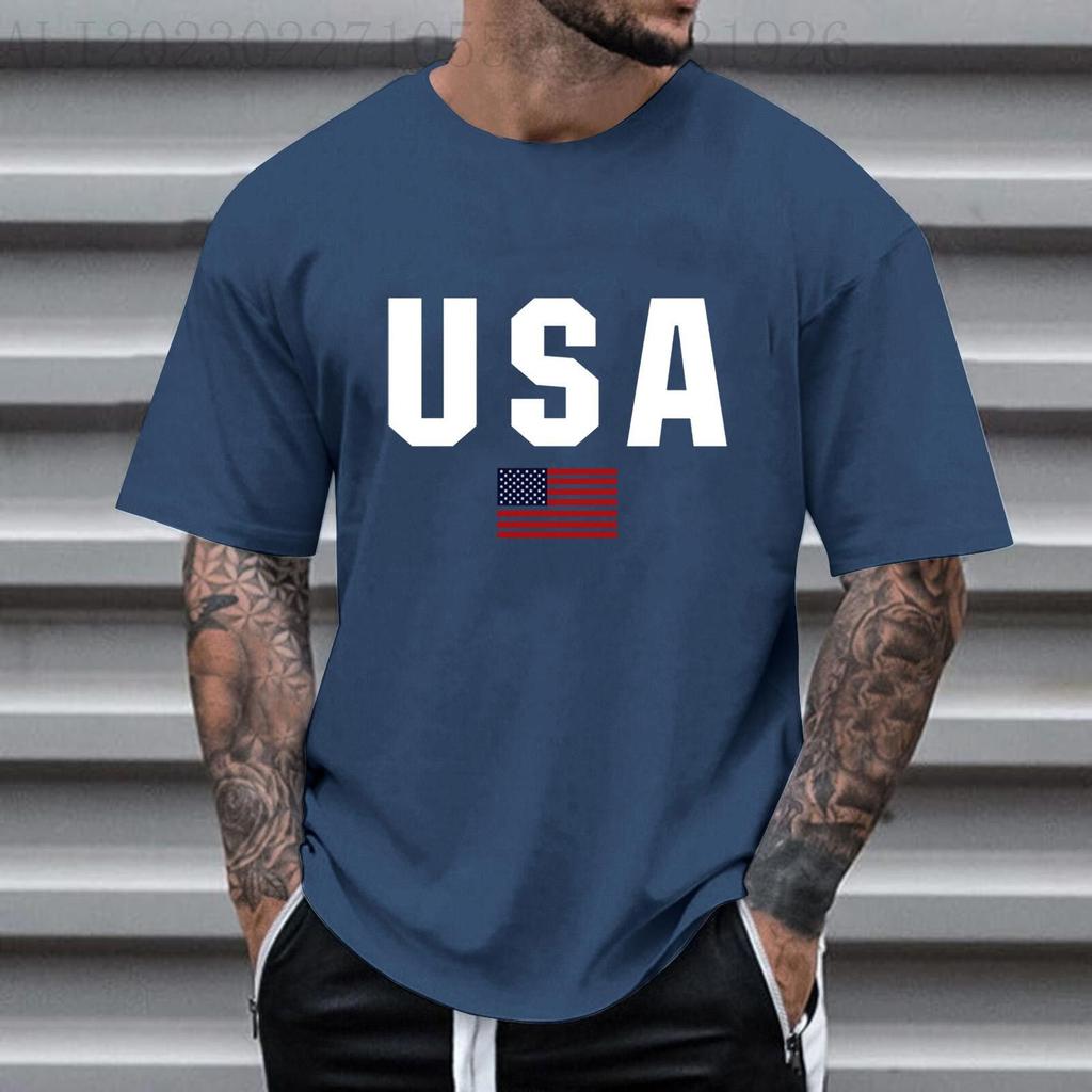 European and American men's trend simple style 3D digital printing short-sleeved T blood, can be sent on behalf of one piece