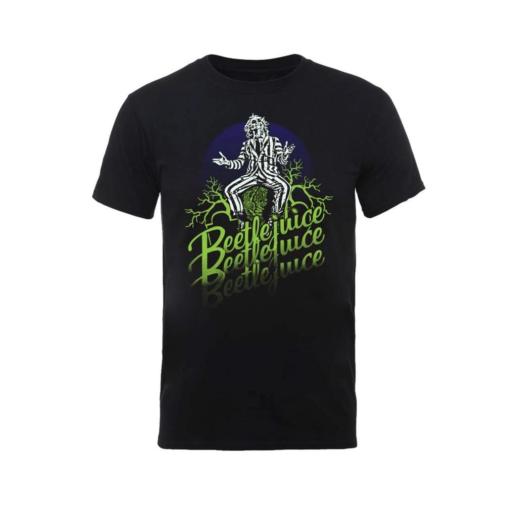 Beetlejuice Michael Keaton Green Logo Unisexs Tshirt L