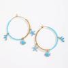 Colorful Starfish Pendant Ear Hoops: Sweet, Lovely Fashion Design