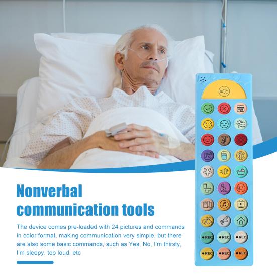 Komunikační zařízení AAC se 6 programovatelnými tlačítky, nastavitelnou hlasitostí, logopedie, rehabilitace po cévní mozkové příhodě, neverbální komunikační nástroje, mluvící pomůcka