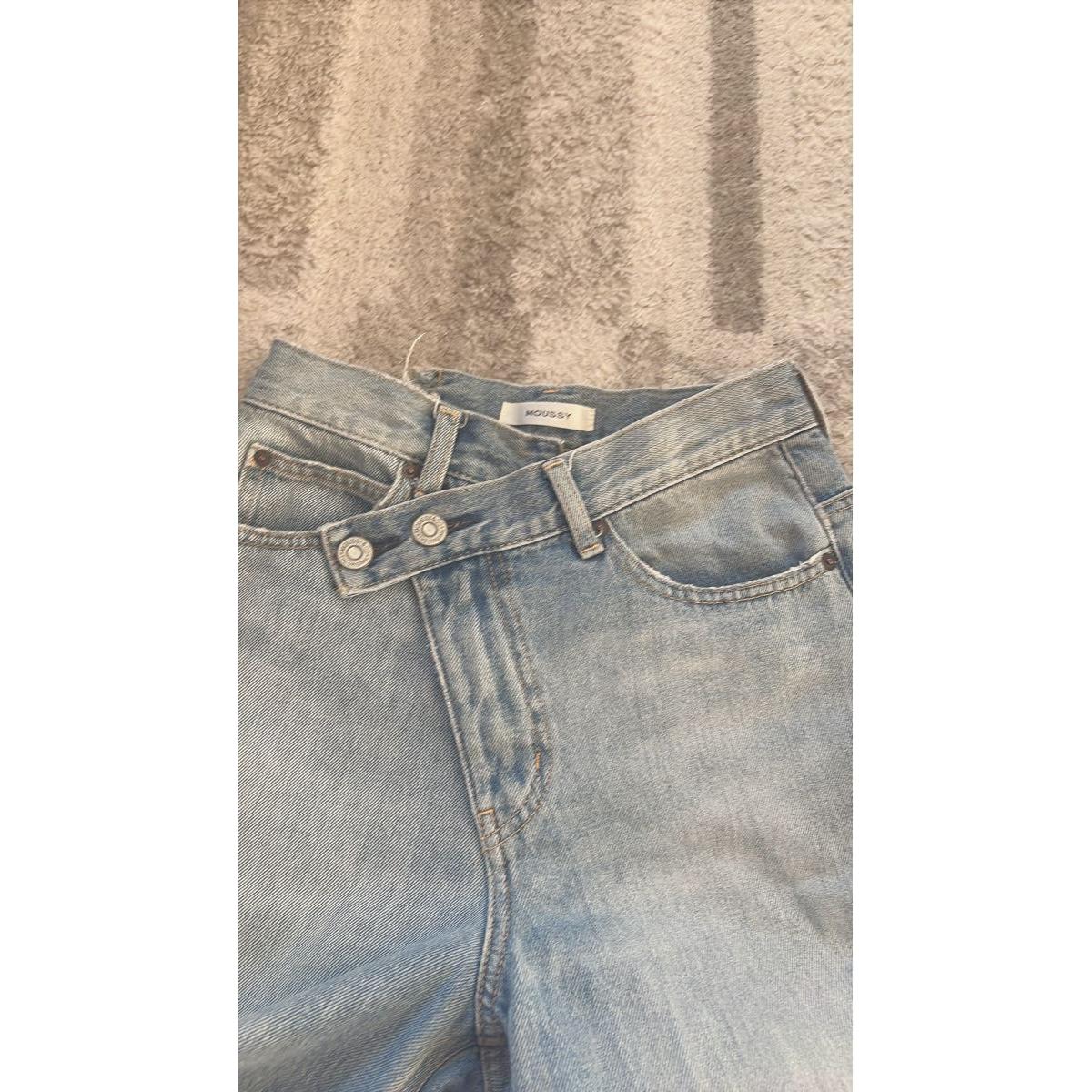 MOUSSY cross waist straight