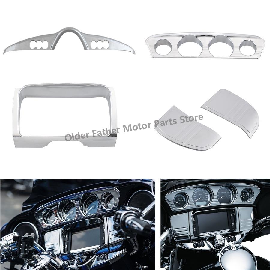 Motorcycle Accessory Inner Fairing Gauge Stereo Speaker Switch Trim Panel Cover For Harley Electra Glide Street Glide Tri 2014+
