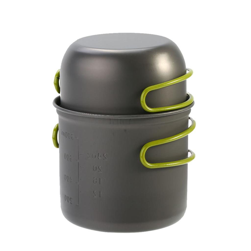 Compact Aluminium Alloy Pot Set Foldable Handgrip with Storage Bag For Outdoor Camping Survival