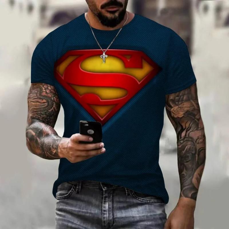 New Men's T-shirt with 3D Printing Summer Loose Fitting Street Fashion Trend Classic Comfortable Short Sleeved Clothing