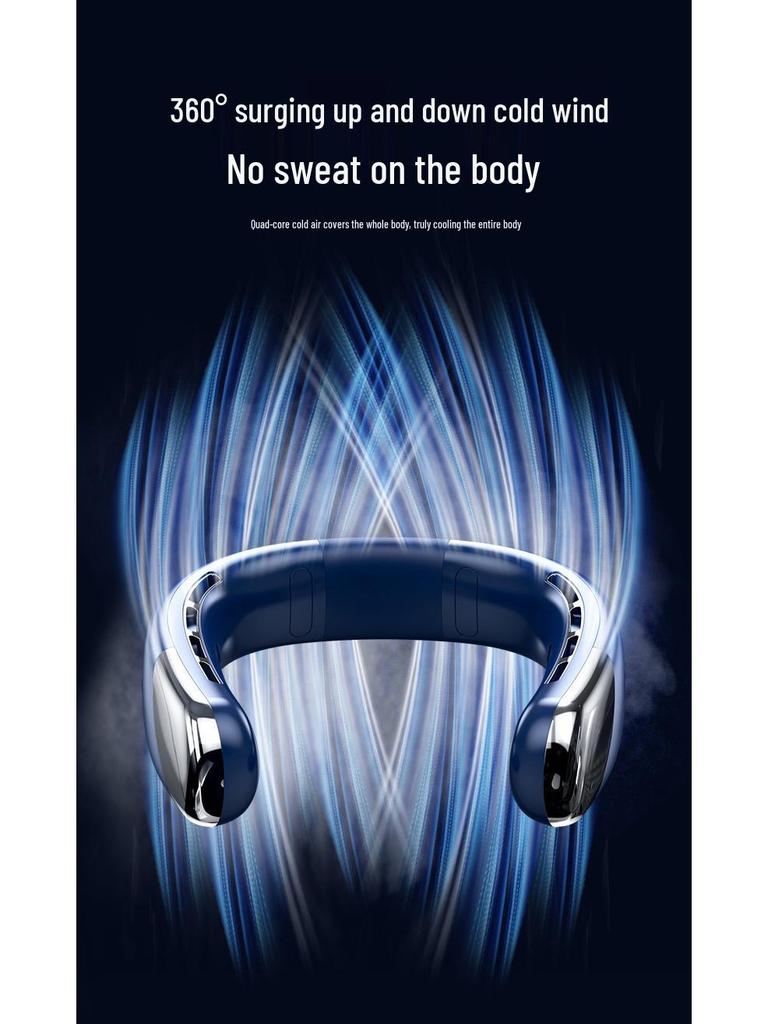 Bladeless Hands-Free Neck Fan: Portable, Wearable, and Perfect for Outdoor Sports