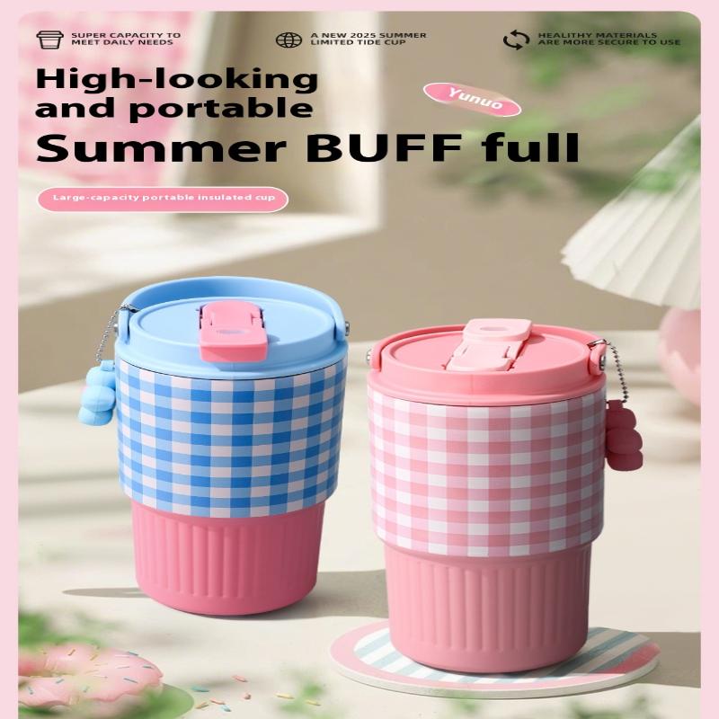 316 Stainless Steel Car Travel Mug Thermos Cup For  And Cold Dual Use Portable Tumbler With Handle Leakproof Design Daily