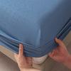 Fitted Bed Sheet with Elastic Band Solid Color Soft Mattress Cover for Single Double King Queen Bed 90/120/140/150/160/180x200cm