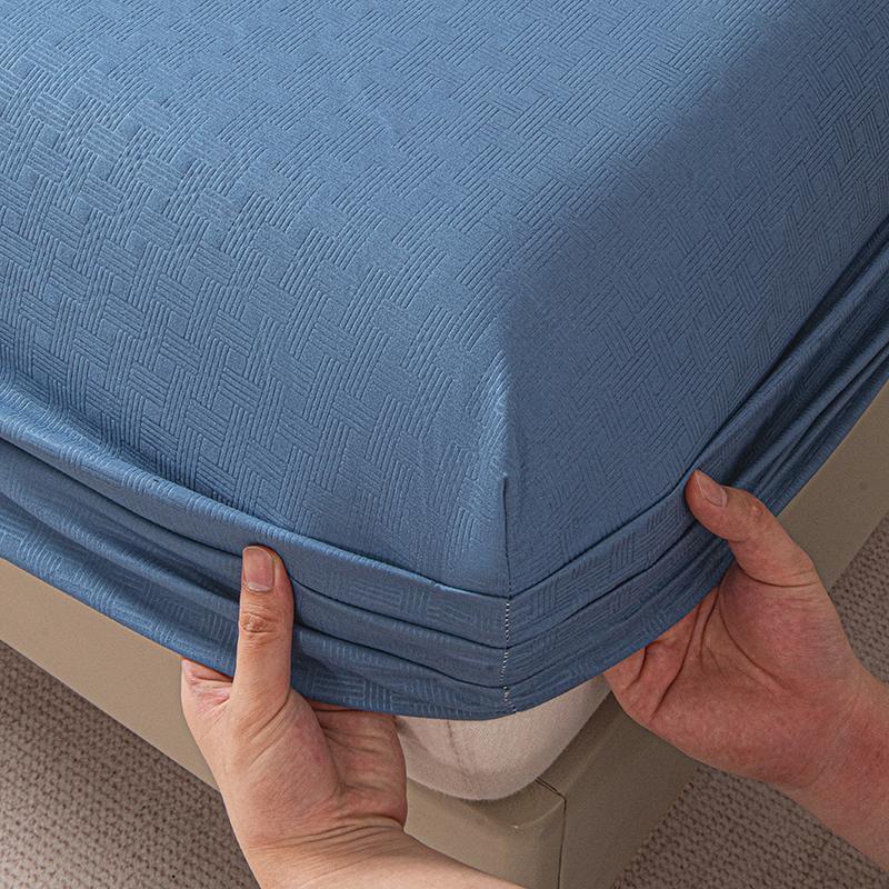 Fitted Bed Sheet with Elastic Band Solid Color Soft Mattress Cover for Single Double King Queen Bed 90/120/140/150/160/180x200cm