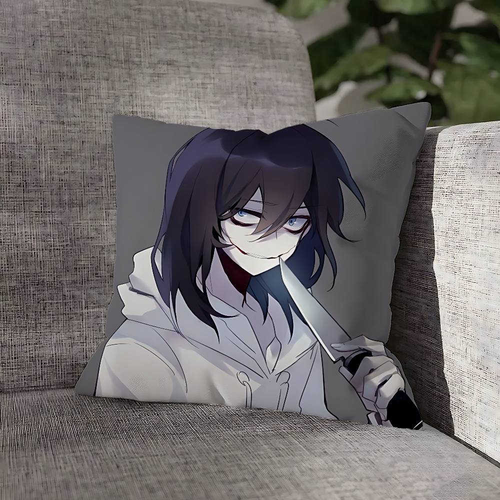 Creepy Urban Killer Jeff Pillow Case For Sofa Decor Car Office Room Printing Cushion Cover Decorations and Protector