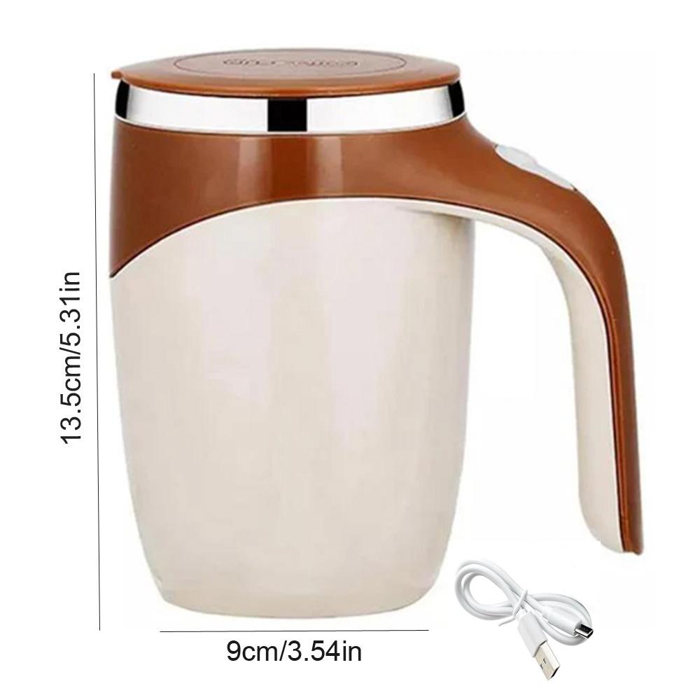 Stainless Steel Coffee Mixing Cup Automatic Stirring Cup Magnetic Mug Blender Milkshake Cup Portable Mixing Mug Drinkwares