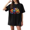 Women's Casual Short Sleeve T-Shirt Loose Fit Crew Neck Letter Print Graphic Tee Comfortable Everyday Wear Lightweight Fabric