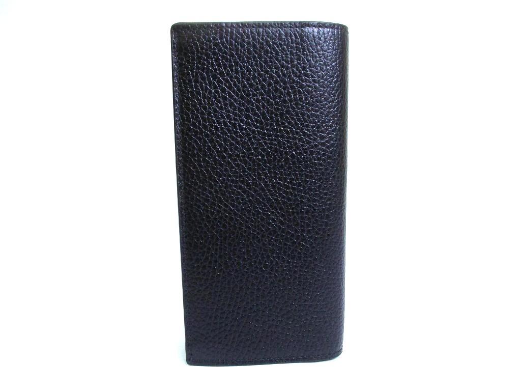 Authentic GUCCI Interlocking G Black Leather Long Flap Wallet #b141  Open box