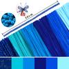 100/300 PCS 6 Colors Gradient Blue Pipe Cleaners Chenille Stems, Pipe Cleaners Craft, Pipe Cleaners Set for DIY Art and Craft