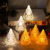 Křišťálové mini vánoční světlo LED vánoční noční lampa Domácí stolní dekorace Vánoční stromeček Dětský přítel Dárek Nový rok