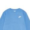 Nike Sportswear Club Fleece Fashion Crewneck Pullover Long Sleeve Kids Tops Bold-Blue White FD3006-489