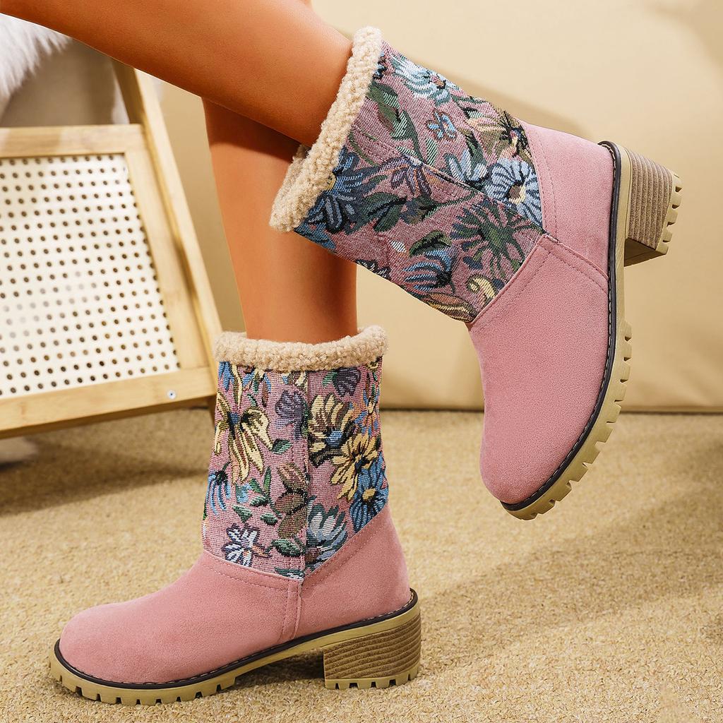 Fashion Designer 2024 New Women Fashion Slip-on Boots Casual Women Outdoor Fashion Winter Mid-Calf Boots Spring Autumn Shoes for Women