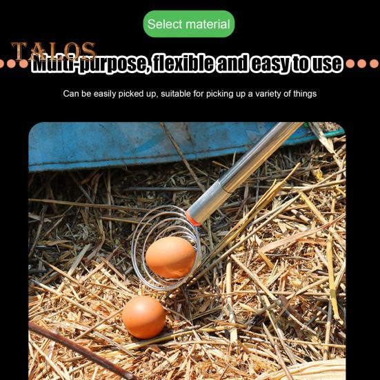 Coletor de Nozes de Aço Inoxidável Apanhador de Amendoins 107cm/42,13polegadas Pegador de Ovos Flexível Ferramenta Multifuncional para Fazenda Jardim para Colheita de Batatas Coleta de Cascas