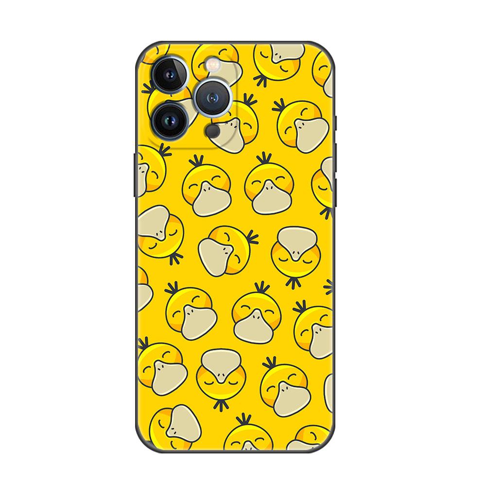 Pouzdro pro Apple iPhone 14 11 13 7 12 Pro 7 XR XS Max 8 Plus 6 14Pro 13Mini Černé Měkké Telefonní Coque Pokemon Pikachu Kreslený