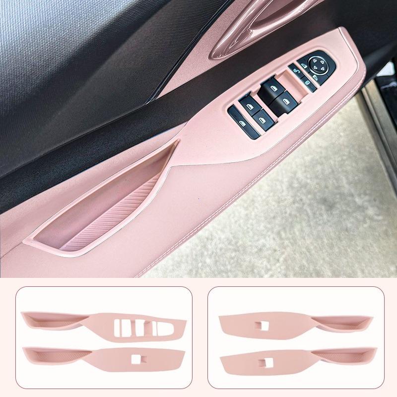 For BYD Dolphin Mini / Seagull Car Silicone Trim Panel Handle Interior Handle Inner Door Armrest Panel Pull Trim Cover 4Pcs/Set