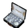 Ice Jade Mutton Fat Jade White Porcelain Tea Set with Enamel Painted Hydrangea and Sancai Gaiwan