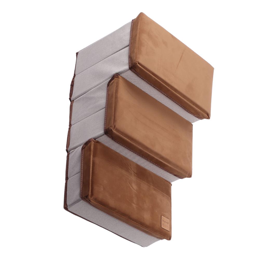 Dog Stairs for Small Dogs Foldable 3 Tiers Dog Steps Anti Slip Large Capacity with Storing Space for High Bed Couch