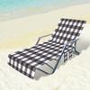 Beach Chair Cover Pool Lounge Chair Cover Quick Drying Lounger Cover with Side Storage Bag for Swimming Pool Hotel