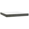Box Spring Bed with Mattress Dark Gray 160 x 200 cm Velvet