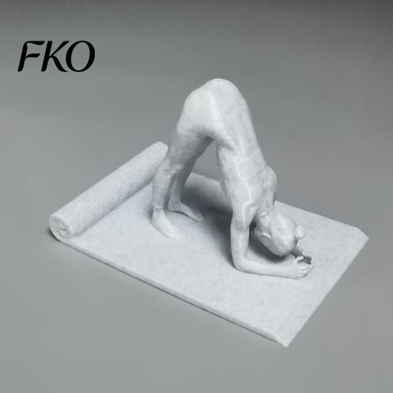 Elegant Desktop Sculpture Yoga Shape Phone Stand, Creative Sculpture, Imitation Stone Frosted Decor Texture Decorative Ornament, for Desk And Bedside
