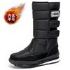 Winter Thickened Snow Boots Men's Medium Tube Velvet Warm High-top Long Boots Waterproof and Non-slip Large Size Non-slip Cotton Shoes
