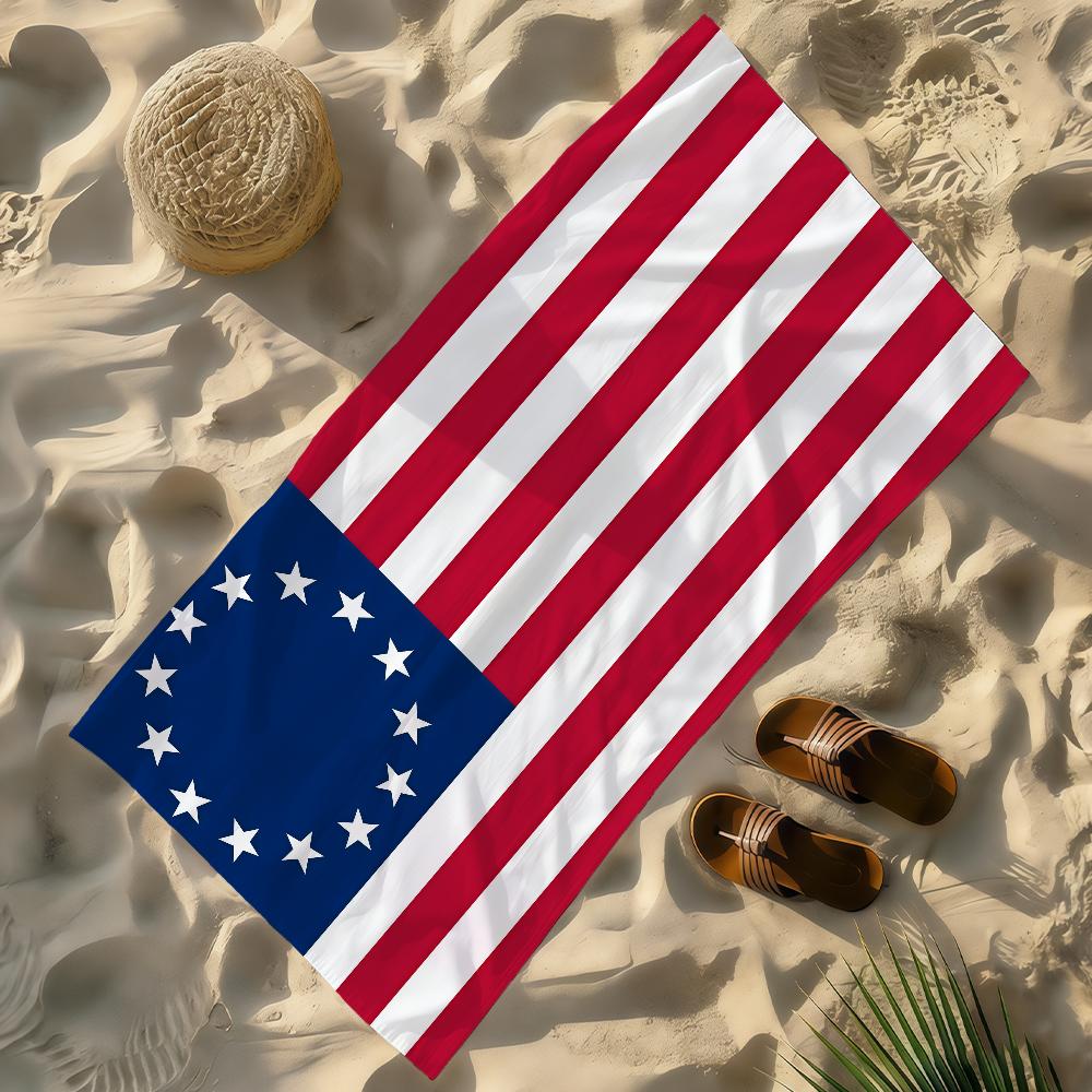 Flagge Amerikanische USA Handtuch Weich Leicht Anti-Sand Großes Strandhandtuch Schnelltrocknend Bad Sport Familie