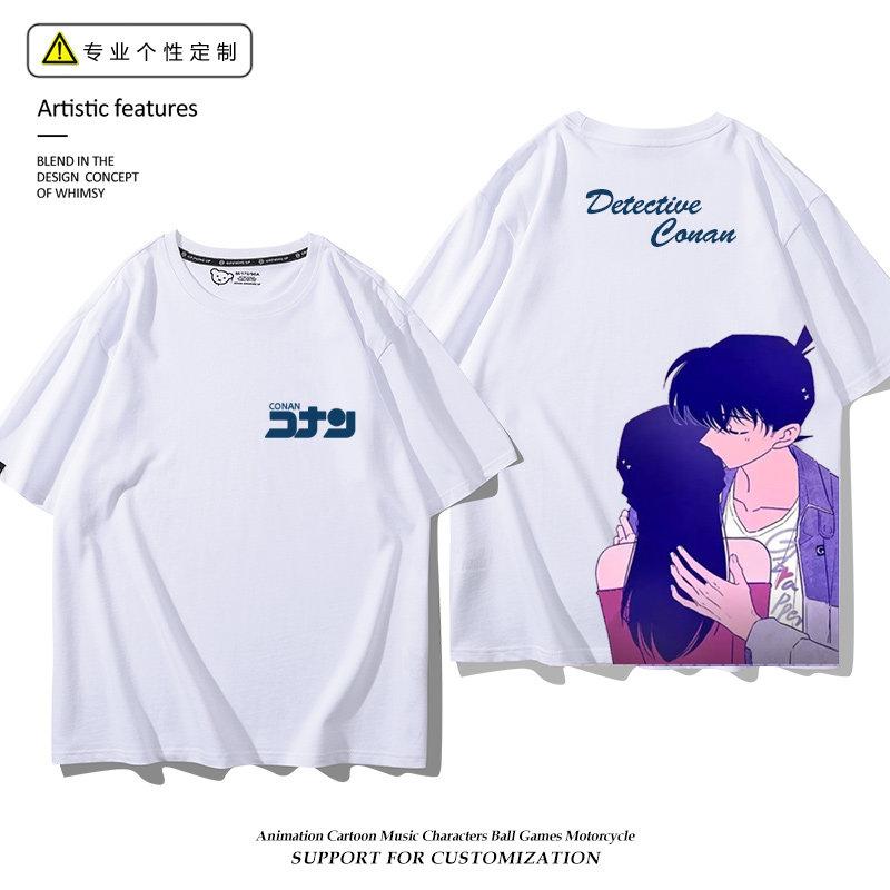 Detective Conan Anime Manica Corta Xiaolan Mouri Ran Stampata Nuova Moda Unisex e da Donna Indumenti Nuovi Casual Manica Corta