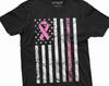 USA Flag Cancer Awareness Ribbon T-shirt Mens Womens Unisex American Flag Awareness Tee Shirt Breast Cancer Day Tee Shirt