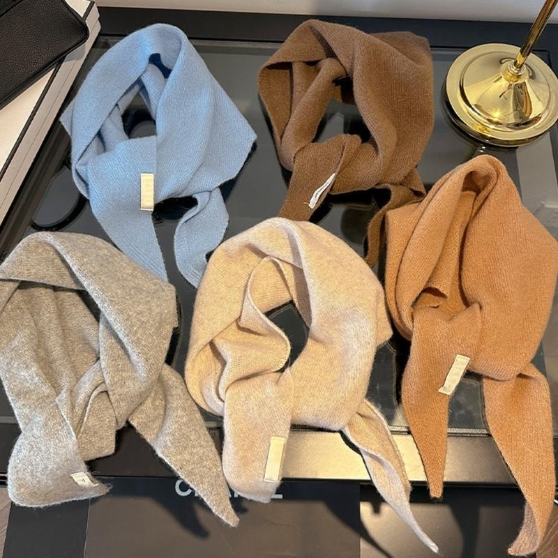 Wool Knit Triangle Scarf For Women Delivering Warmth And Wind Protective In Winter For Commuting