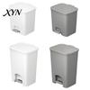 Narrow Trash Can Pedal Can, with Dual-mode Lid, Easy Access Garbage Modern Bathroom Waste Odor-proof Slim Solid Color Basket, for And Kitchen Bin