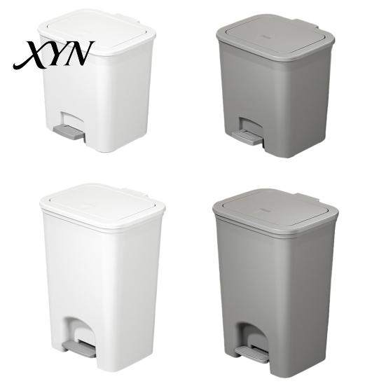 Narrow Trash Can Pedal Can, with Dual-mode Lid, Easy Access Garbage Modern Bathroom Waste Odor-proof Slim Solid Color Basket, for And Kitchen Bin