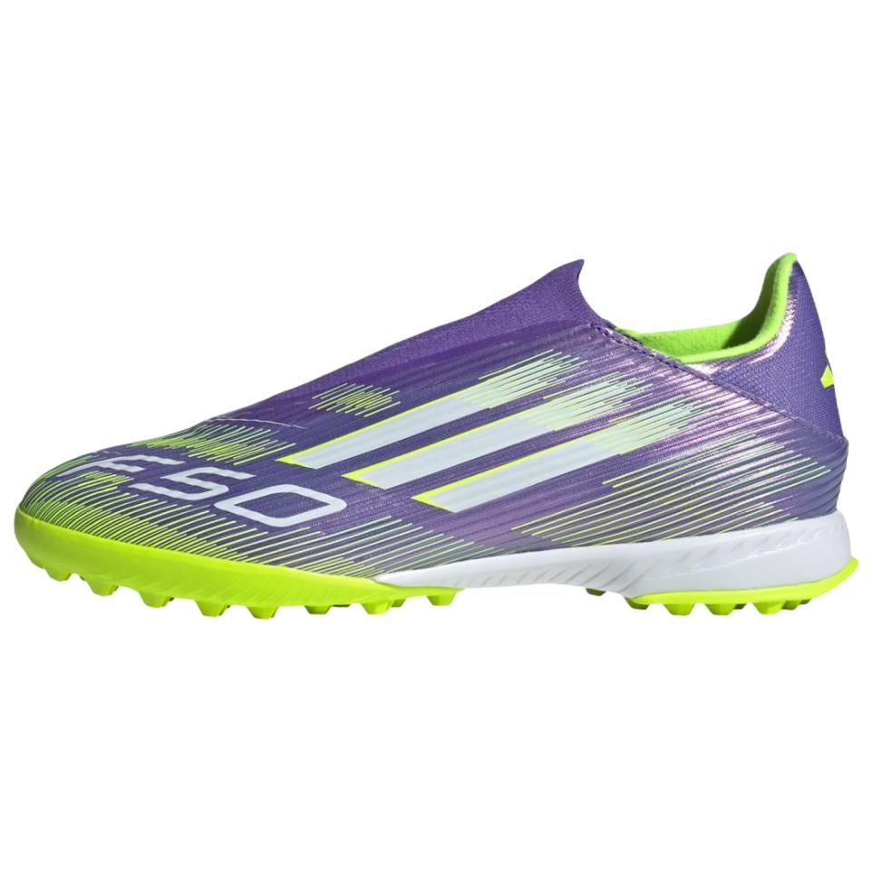 adidas Adizero F50 League Laceless TF Radiant Blaze Pack Unisex Sneakers Purple Purple-Rush Cloud-White JH7727 44