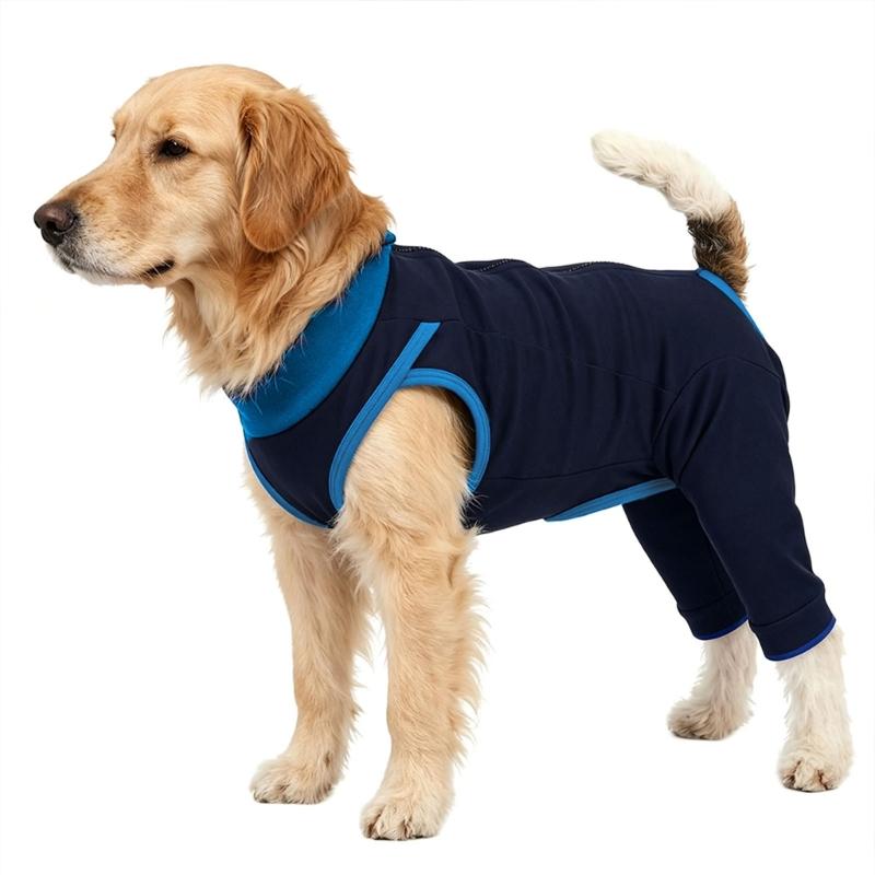 Dog Surgeries Recovery Suit Soft Breathable Post Operative Outfit For Neuter Wound Protections And Lick Prevention