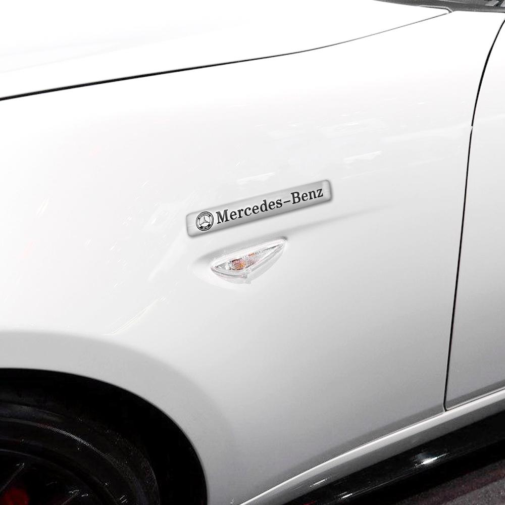 GLC GLB 1pc 3D Aluminum Car Sticker Emblem Badge Door Decal for Mercedes Benz AMG A/B/C/E Class C200L GLC GLK W204 W213 W205 Ac