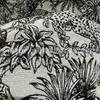 Vintage Black & White Jungle Print Polyester-Cotton Jacquard Fabric for Sofa, Pillow, Clothing, or Shoes