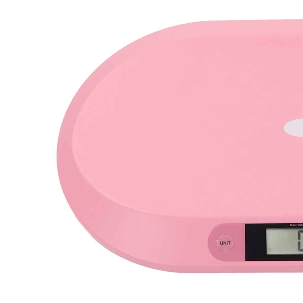 Electronic Baby Scale Measuring Tape Highly Accurate Strong Platform Digital Pet Scale 20kg Bearing Pink