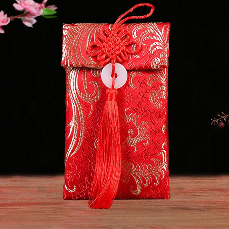 

2026 New Year Red Packets Birthday Brocade Money Bag Wedding Red Envelopes Dragon Phoenix Spring Festival Blessing Lucky Gift
