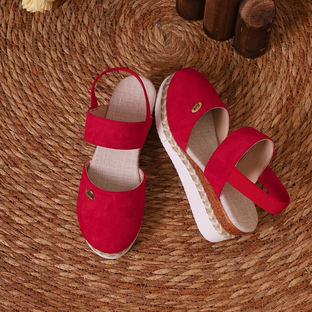 Fashion Women Closed Toe Wedge Sandals Women Summer Buckle Strap Gladiator Shoes Woman Fashion Espadrilles Platform Sandals Womens Shoes