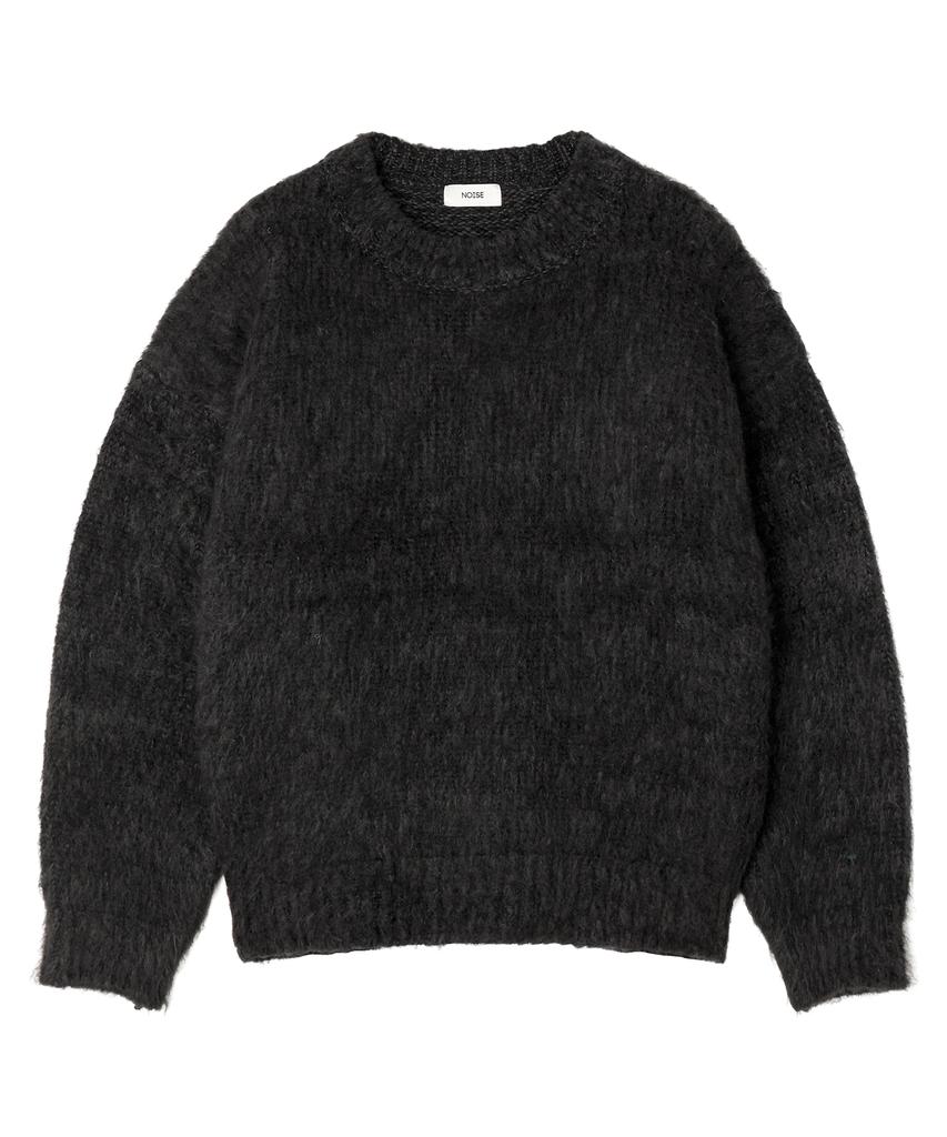 NOISE Coloring Brushed Oversized Knit - Black