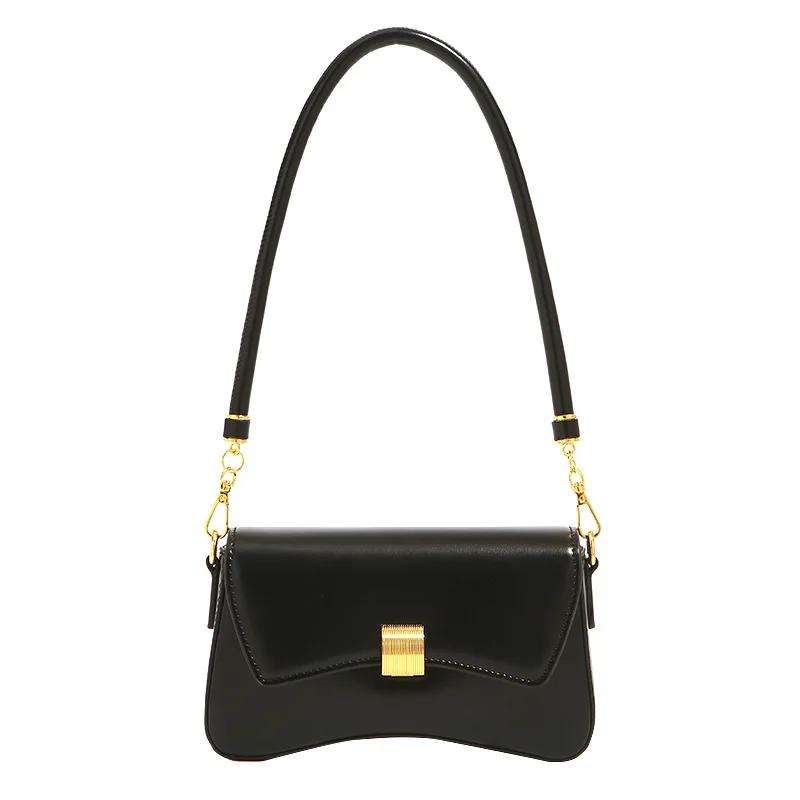 New single shoulder crossbody bag, simple casual armpit bag, French stick bag, fashionable small square bag