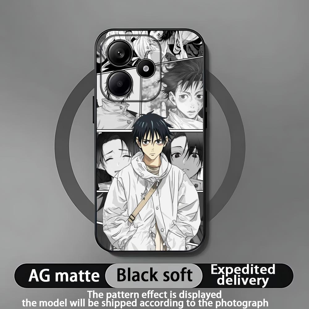 Jujutsu Kaisen Yuta Okkotsu Phone Case For Xiaomi Redmi Note 14 13 12 11 Pro Plus S 5G 4G Soft Black Phone Cover