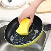 100/5pcs Kitchen Dishwashing Sponge Cleaning Rub Pot Rust Stains Removing Tableware Brush Scrub Sponges Scouring Pad Wholesale